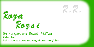 roza rozsi business card